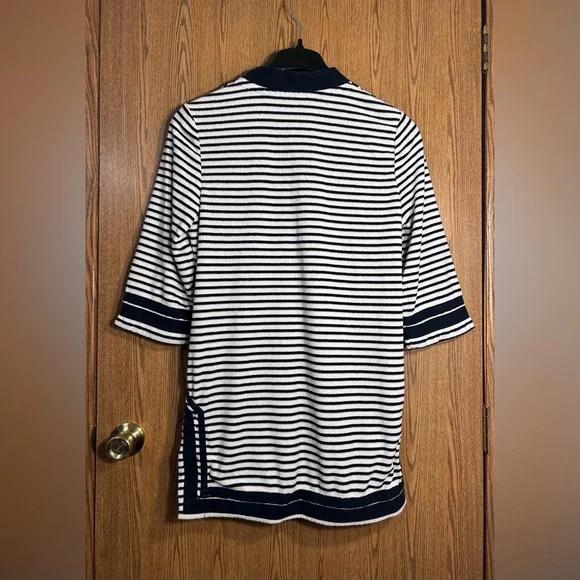 Tory Burch Striped Terrycloth Tunic Cover Up - Picture 5 of 5